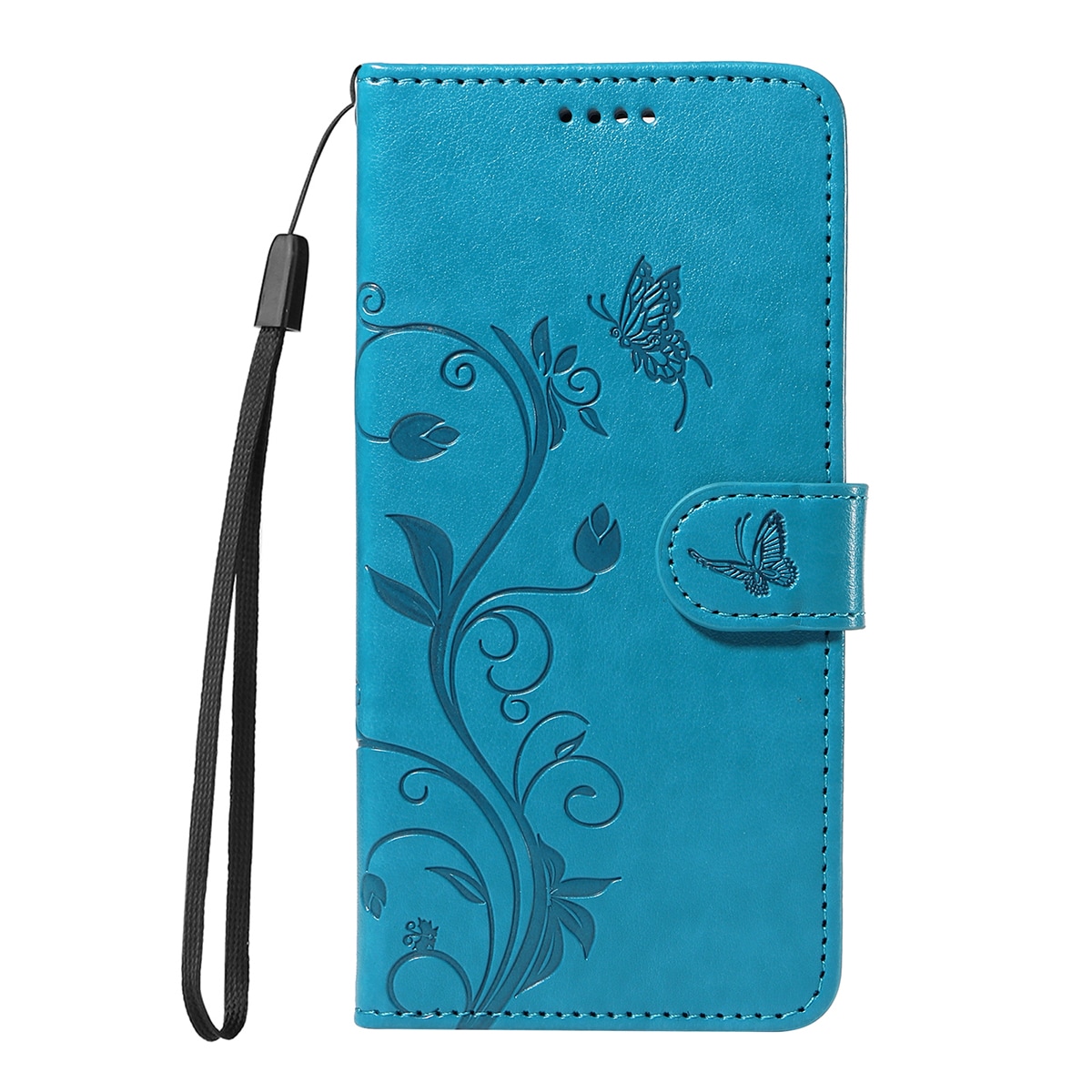 Oppo Reno 14 F Mobiletui med sommerfugle, Blå