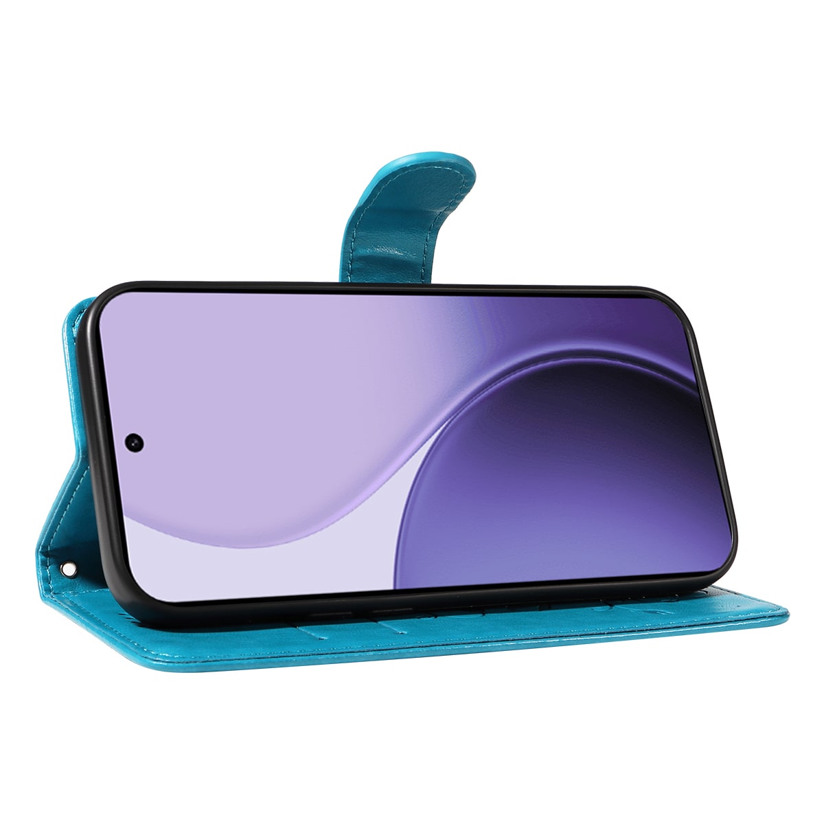 Oppo Reno 14 F Mobiletui med sommerfugle, Blå