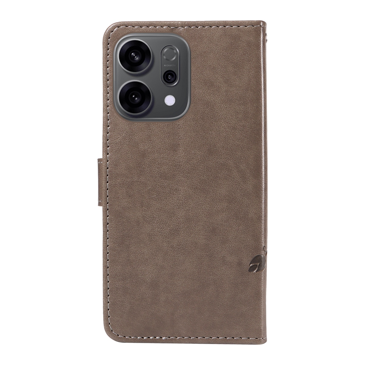 Oppo Reno 14 F Mobiletui med sommerfugle, Grå