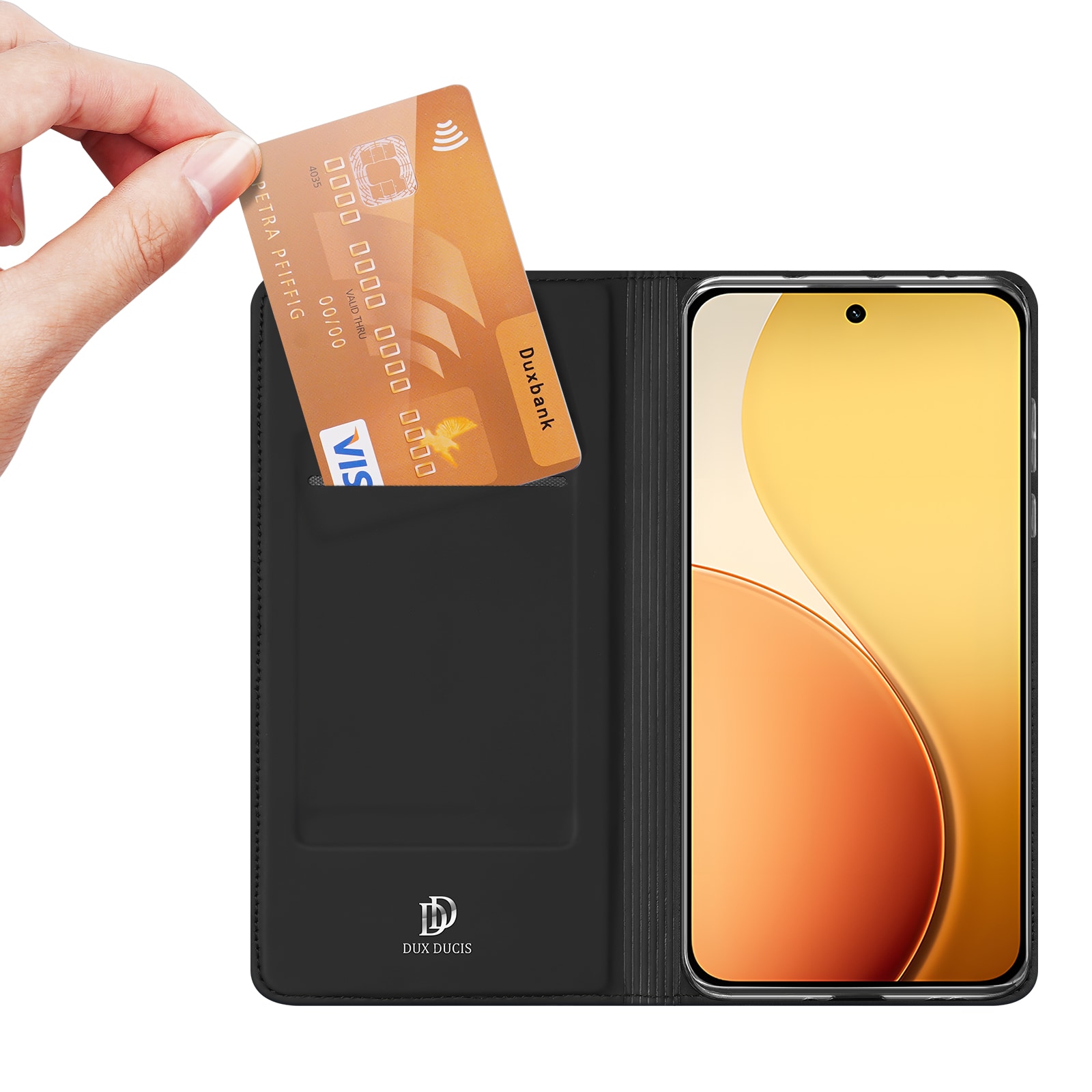 Oppo Reno 14 Slankt mobiletui, Sort