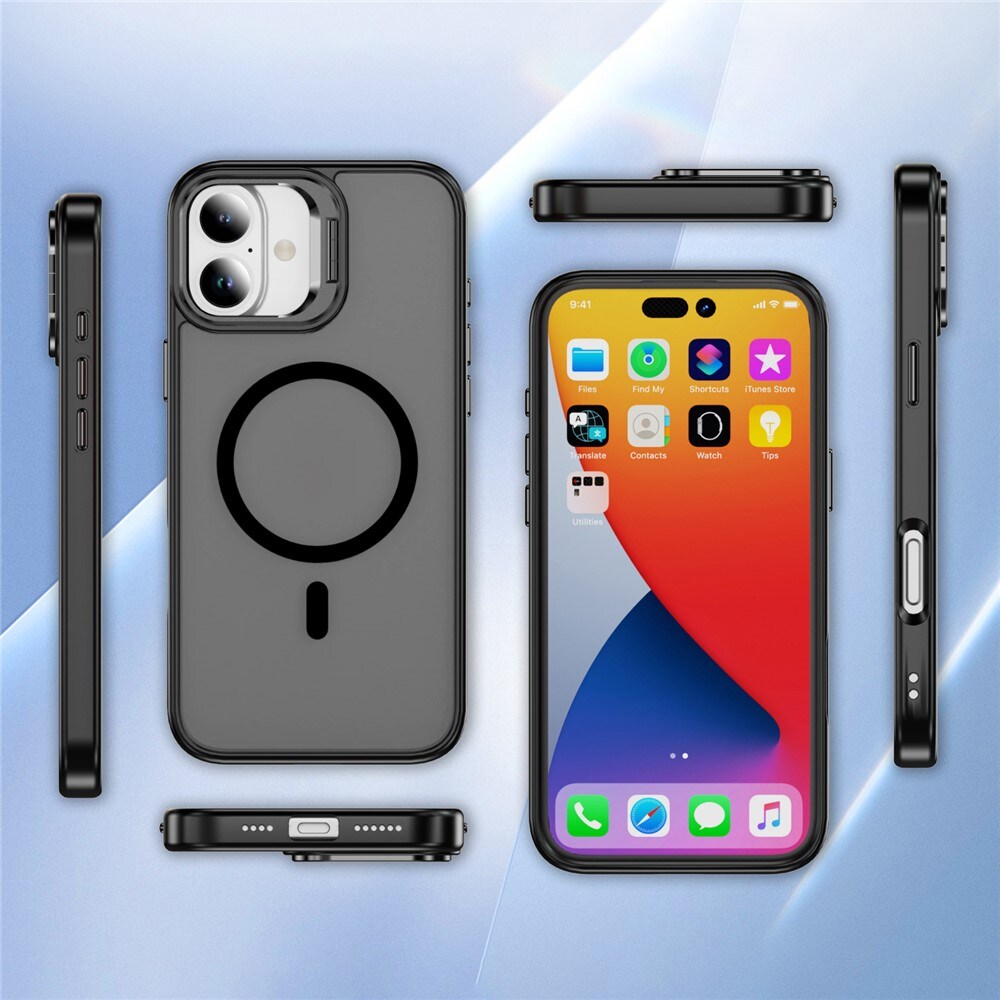 iPhone 17 Hybridcover med MagSafe og kickstand, Sort