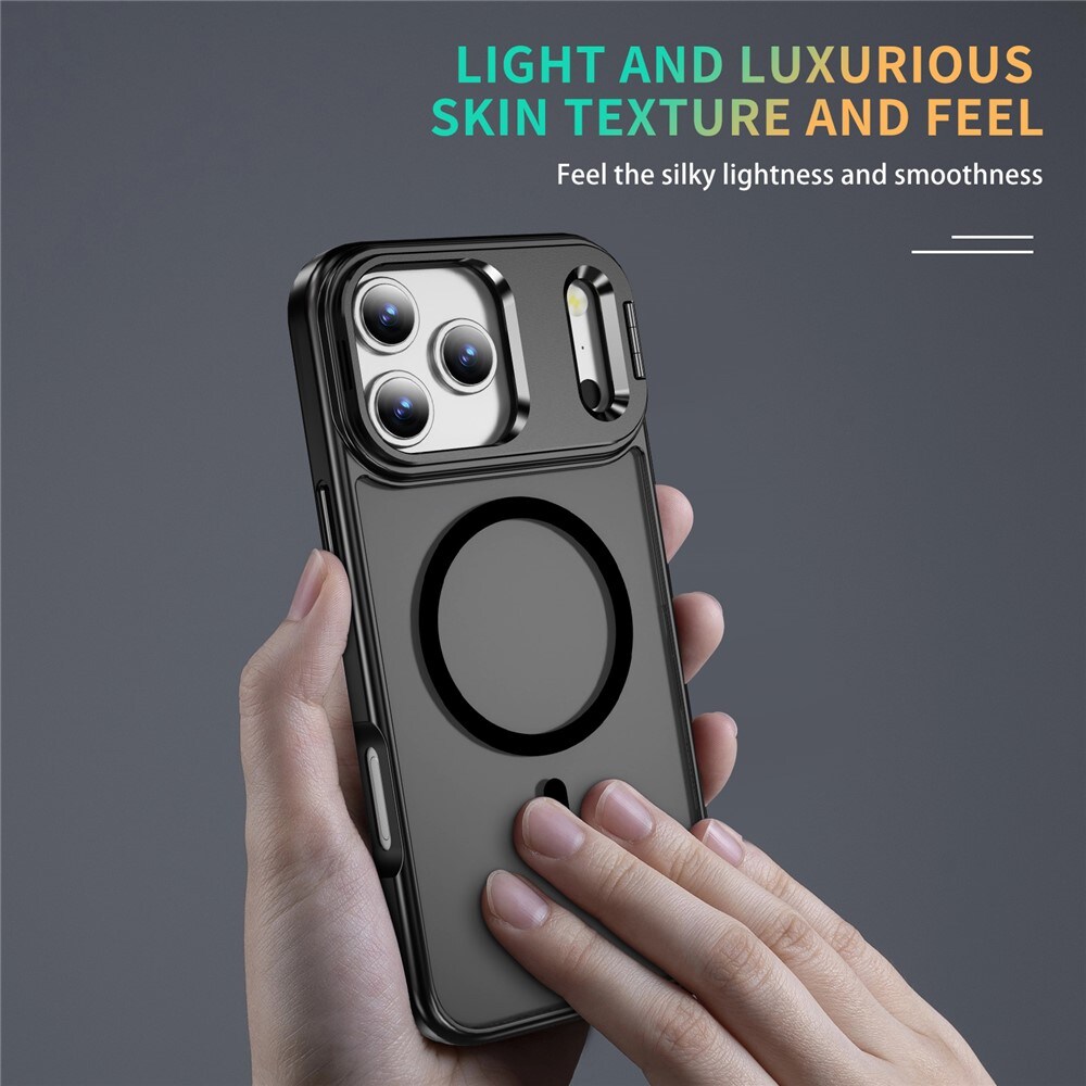 iPhone 17 Pro Hybridcover med MagSafe og kickstand, Sort