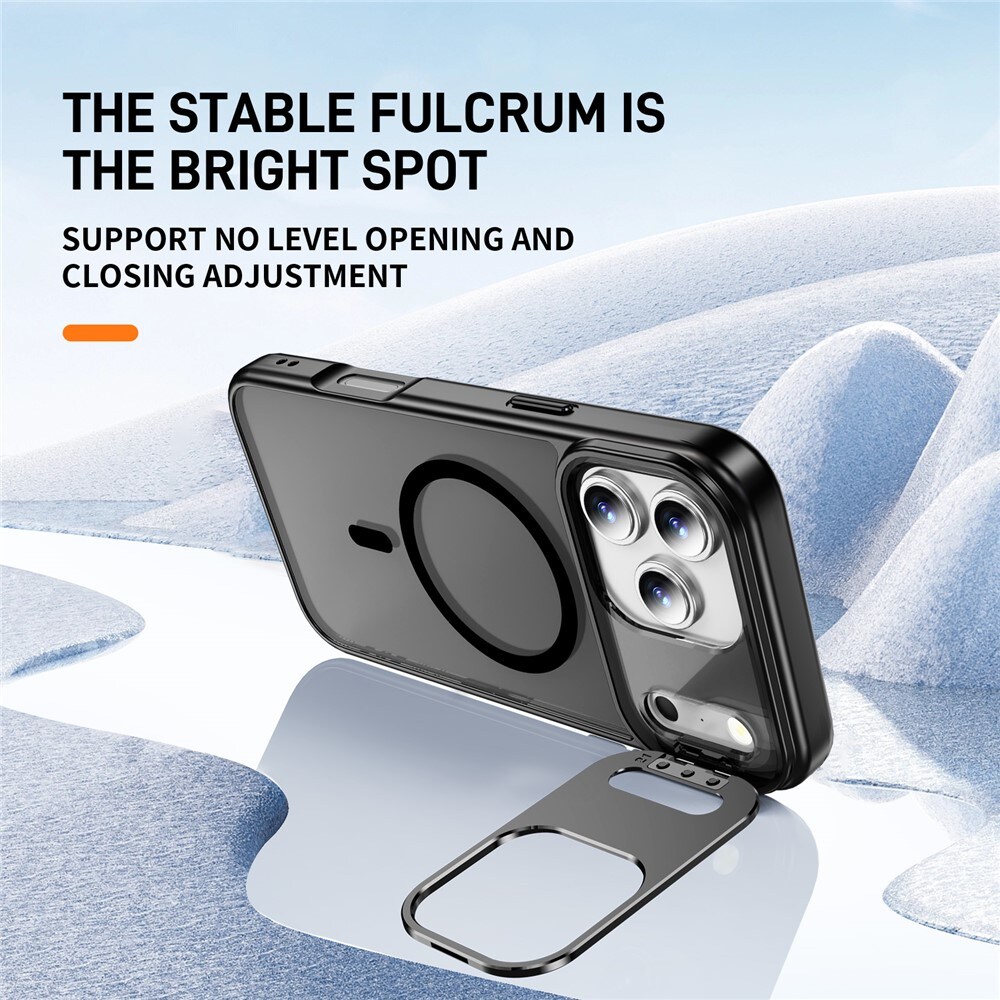 iPhone 17 Pro Hybridcover med MagSafe og kickstand, Sort