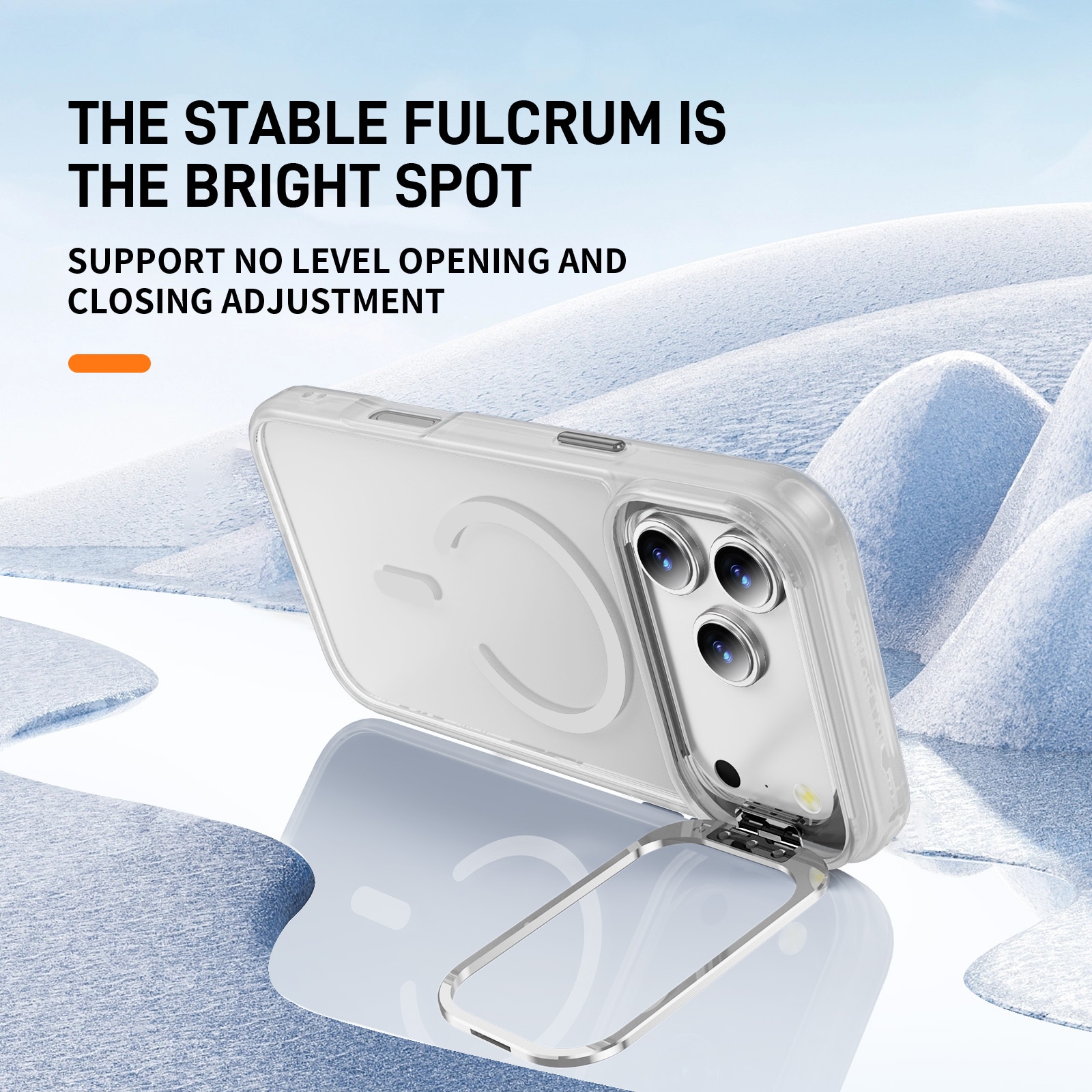 iPhone 17 Pro Hybridcover med MagSafe og kickstand, Gennemsigtig