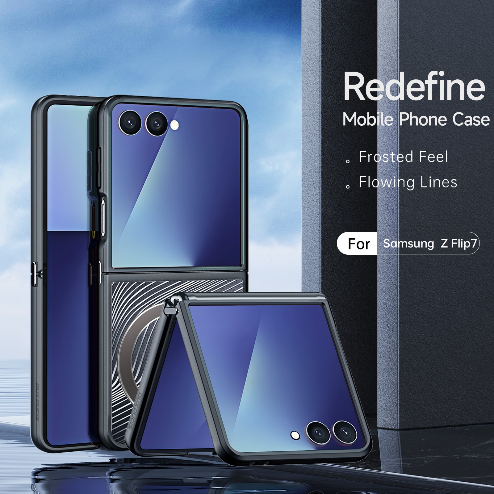 Samsung Galaxy Z Flip 7 Aimo Hybrid-cover, Sort