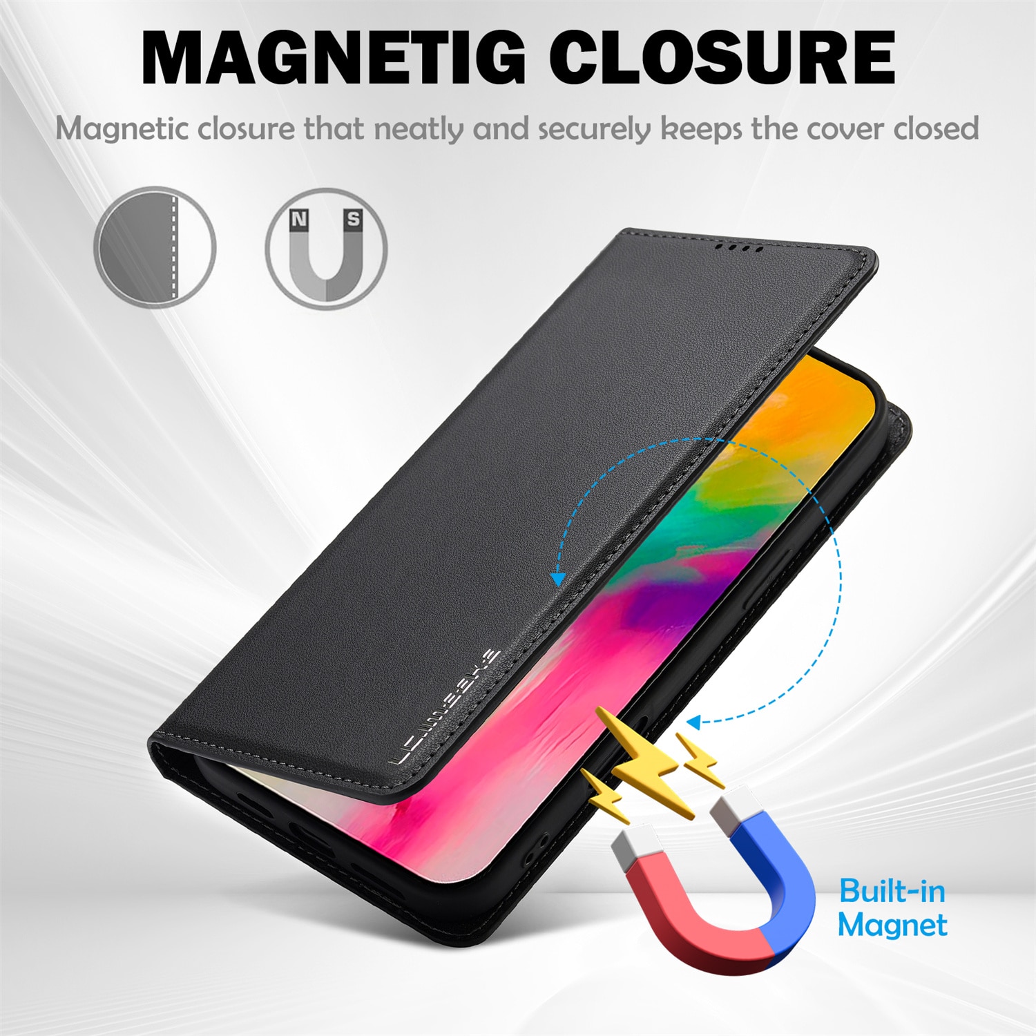iPhone 17 Slankt pungcover, Sort