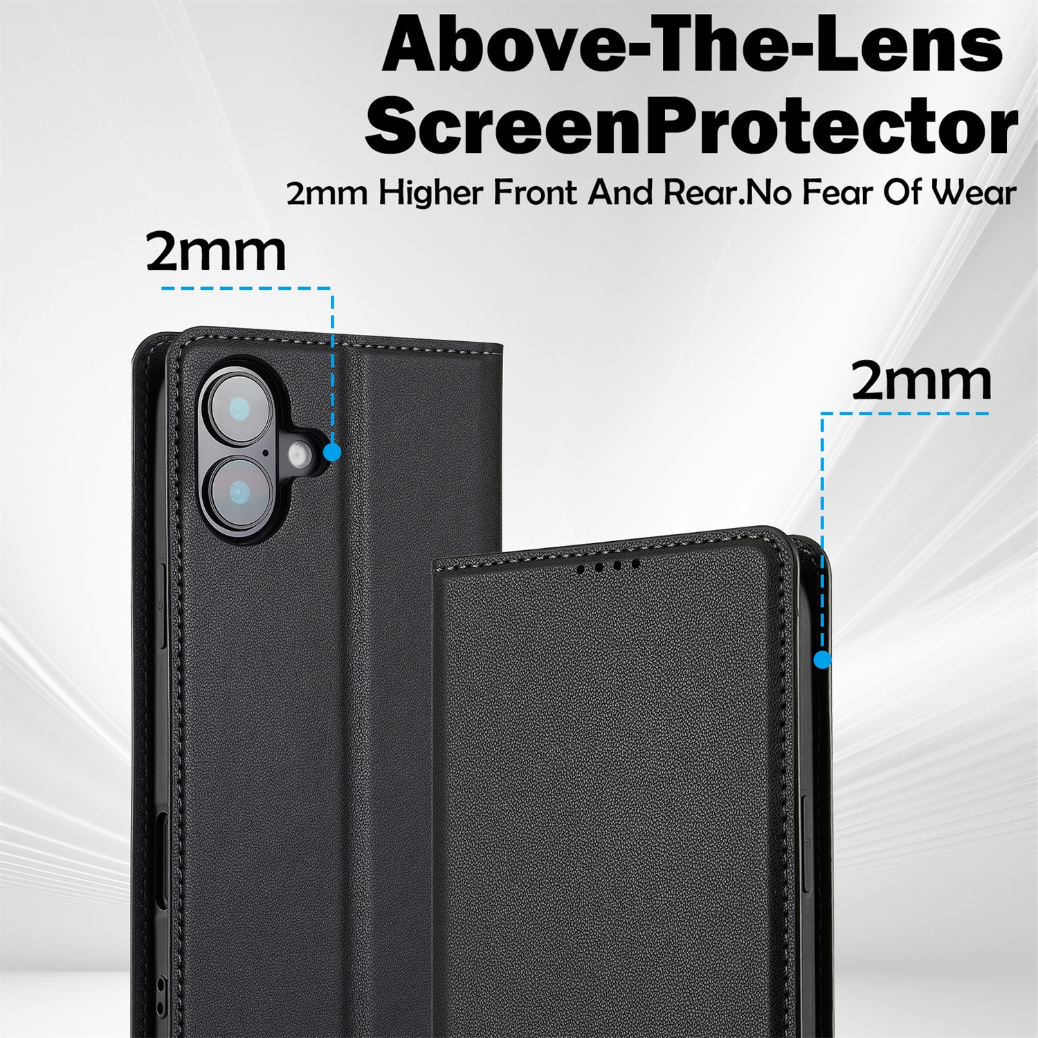 iPhone 17 Slankt pungcover, Sort