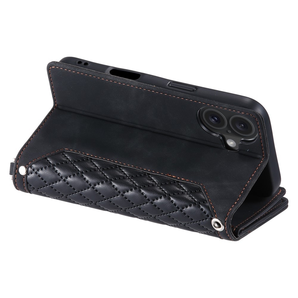 iPhone 17 Quiltet pungtaske, Sort