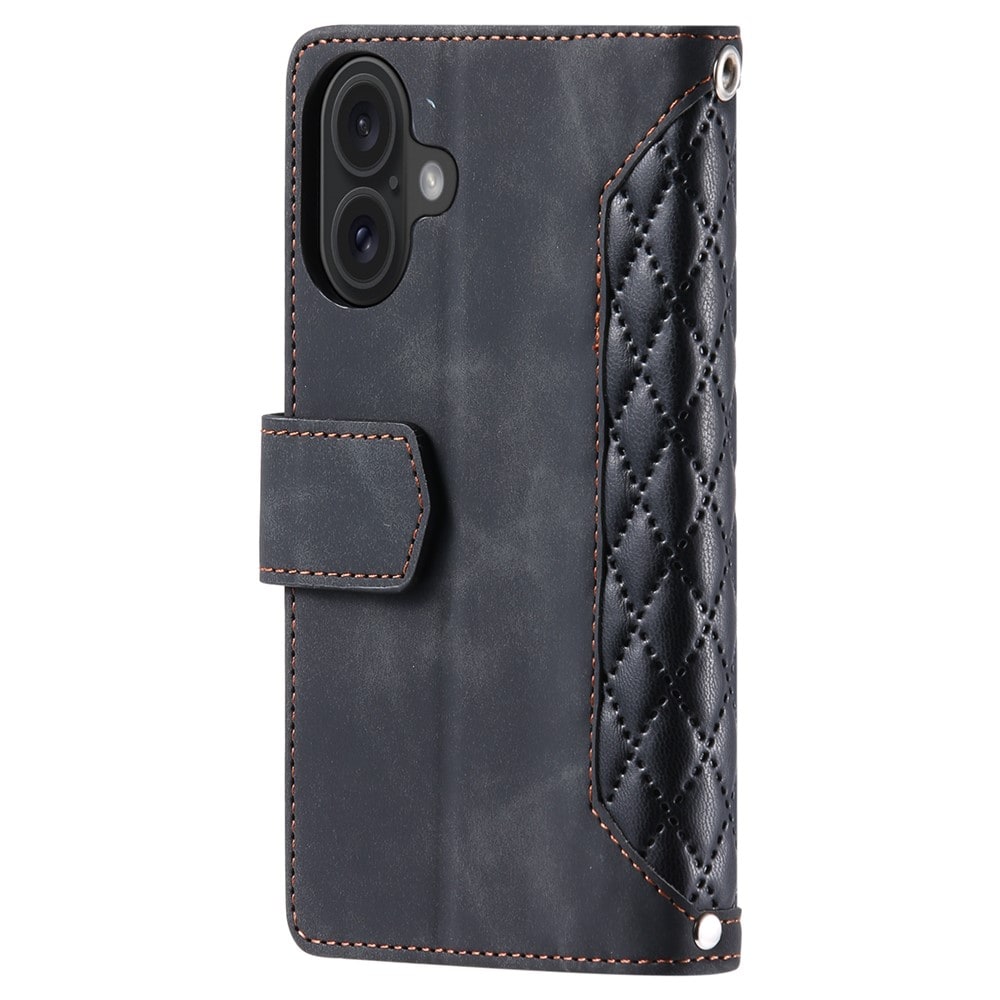 iPhone 17 Quiltet pungtaske, Sort