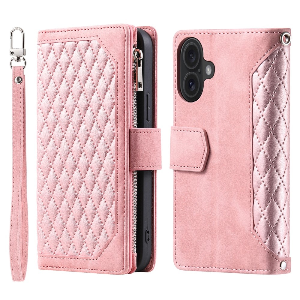 iPhone 17 Quiltet pungtaske, Lyserød