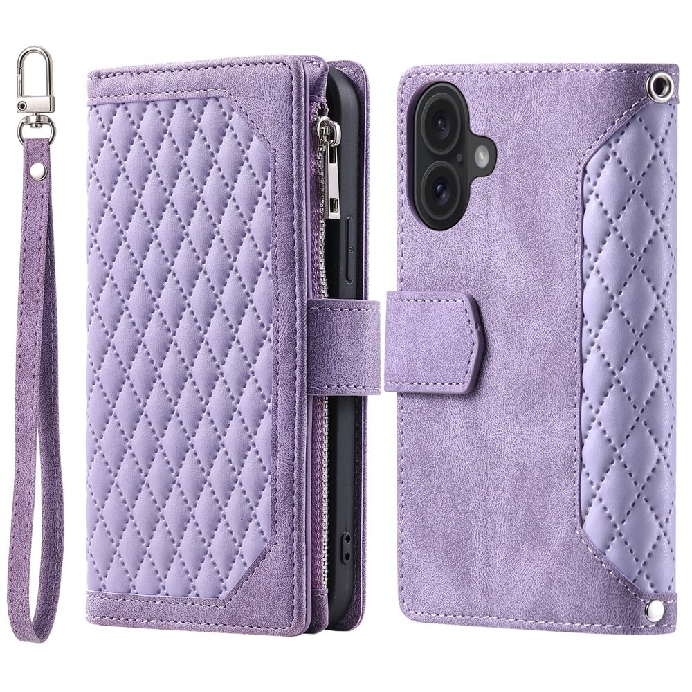 iPhone 17 Quiltet pungtaske, Lilla