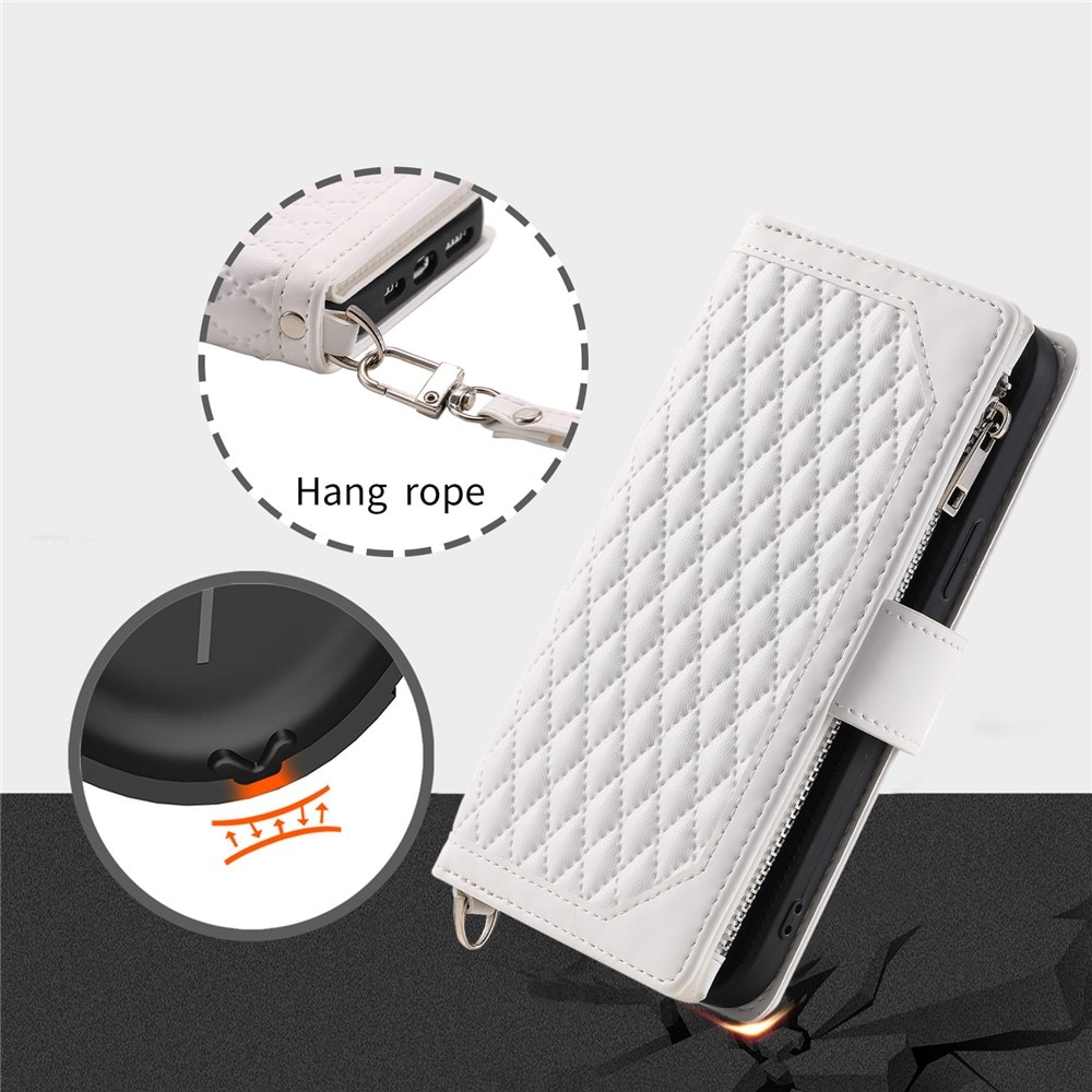 iPhone 17 Quiltet pungtaske, Hvid