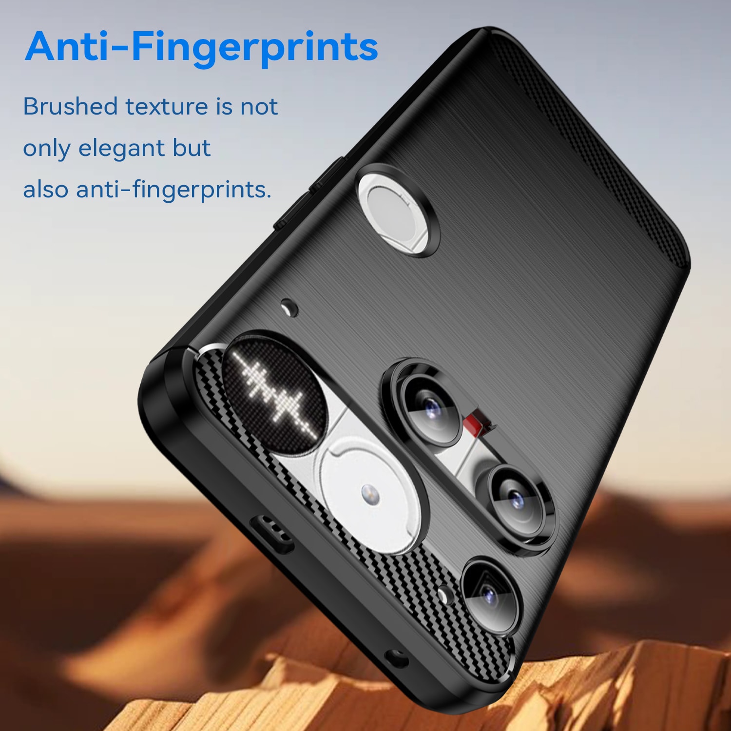 Nothing Phone 3 TPU-cover Brushed, Sort