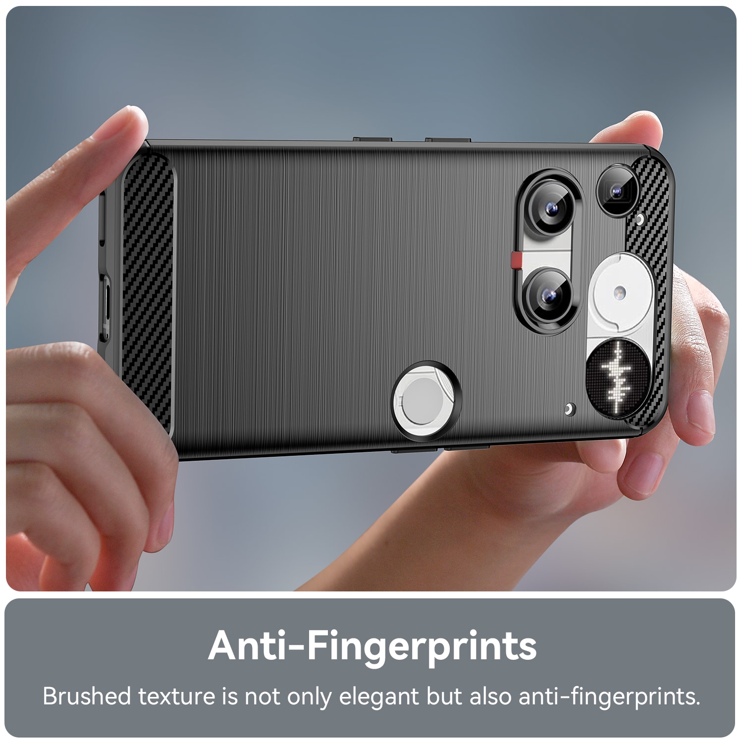 Nothing Phone 3 TPU-cover Brushed, Sort