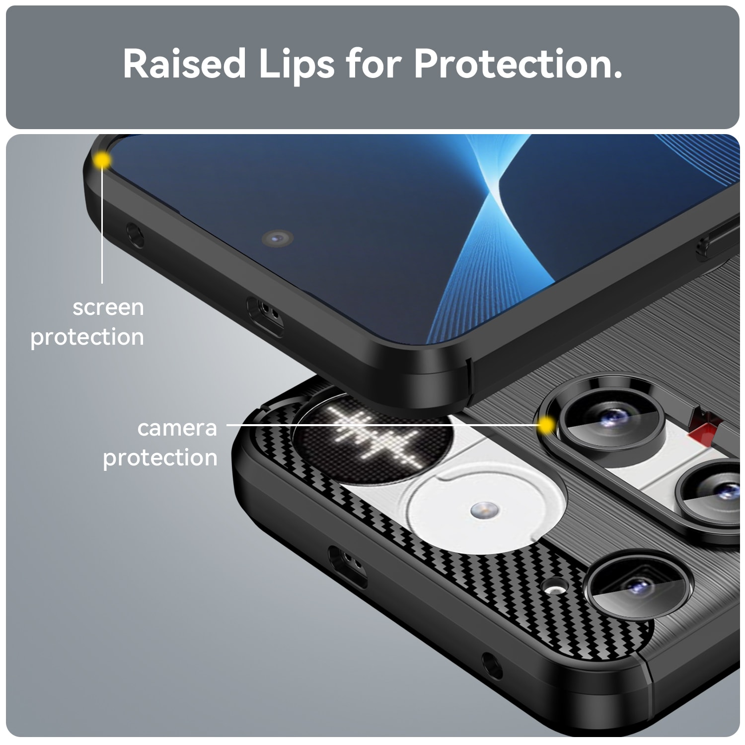 Nothing Phone 3 TPU-cover Brushed, Sort