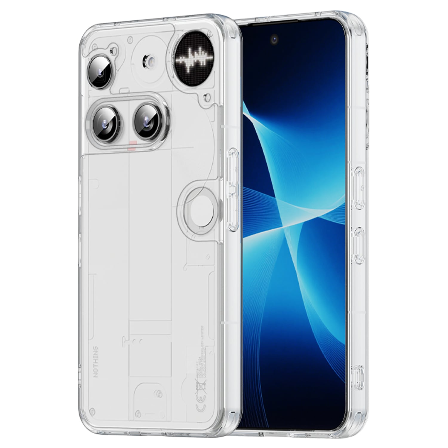Nothing Phone 3 Crystal Hybrid-cover, Gennemsigtig