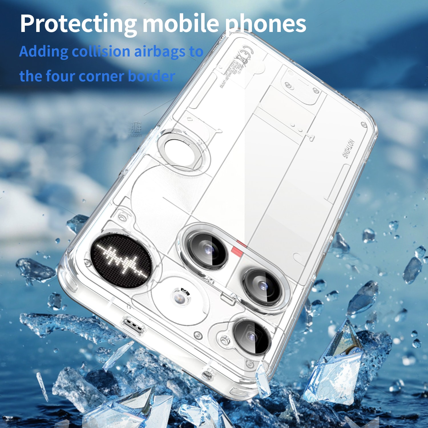 Nothing Phone 3 Crystal Hybrid-cover, Gennemsigtig