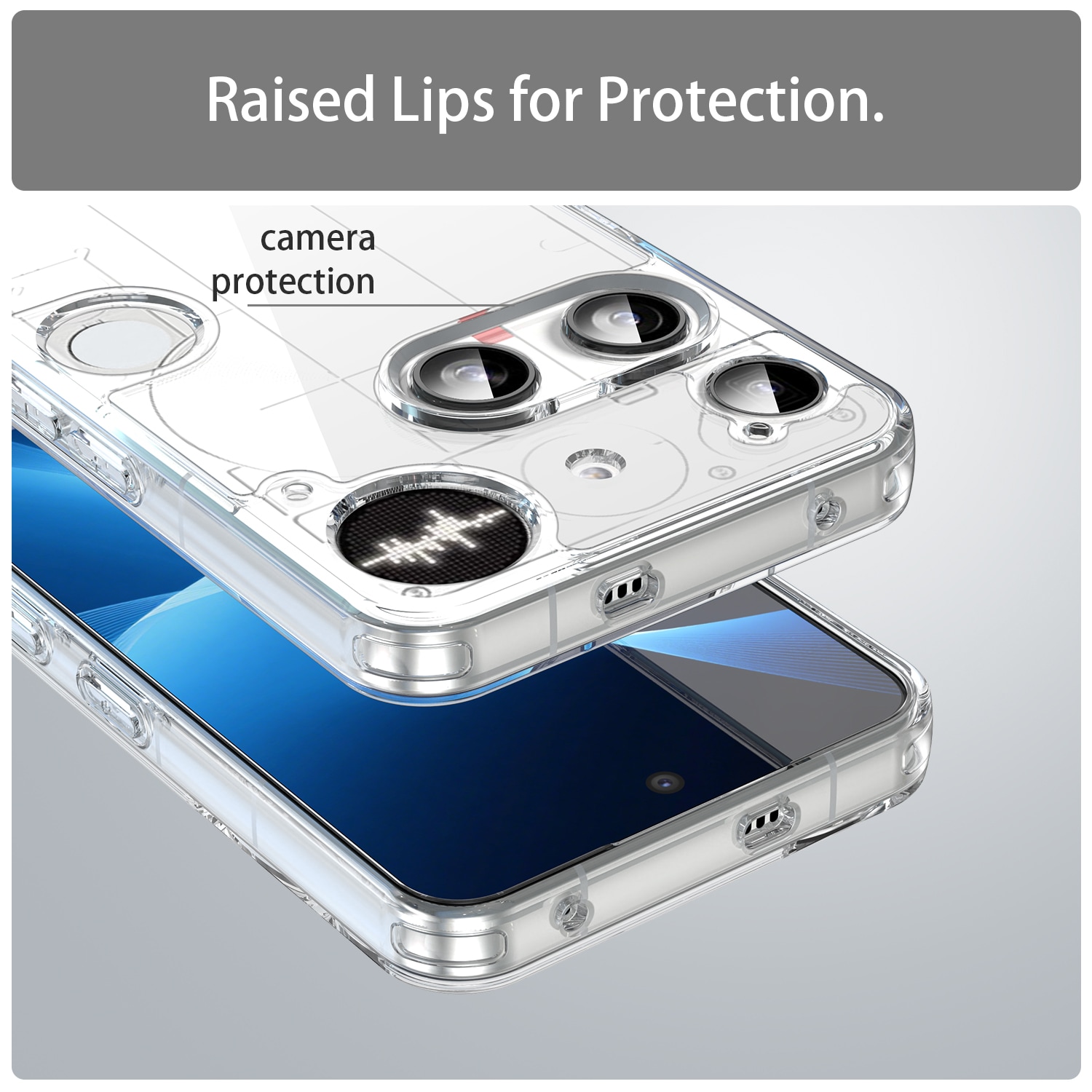 Nothing Phone 3 Crystal Hybrid-cover, Gennemsigtig
