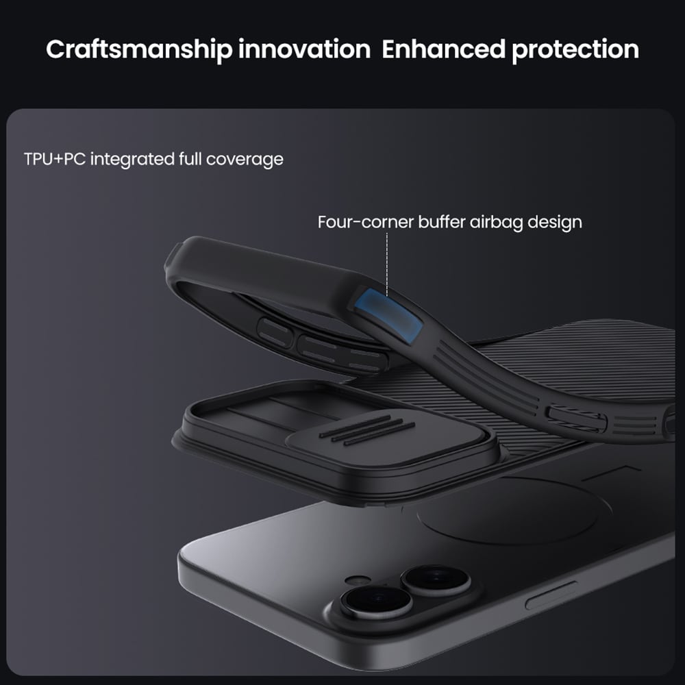 iPhone 17 Cover med kamerabeskyttelse - CamShield, Grøn
