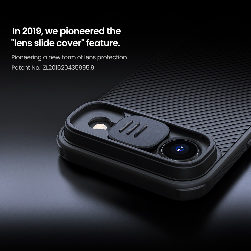 iPhone 17 Air Cover med kamerabeskyttelse - CamShield, Sort