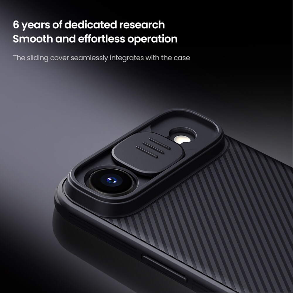 iPhone 17 Air Cover med kamerabeskyttelse - CamShield, Sort