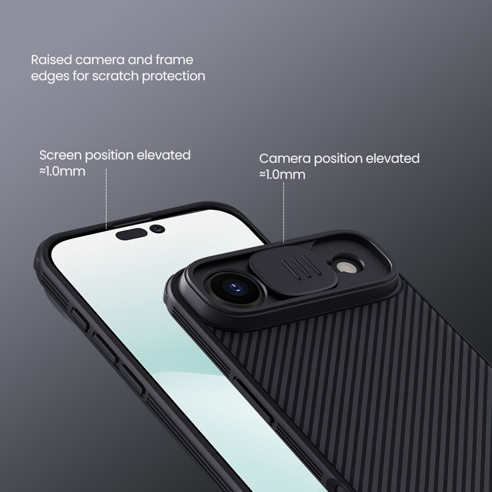 iPhone 17 Air Cover med kamerabeskyttelse - CamShield, Sort