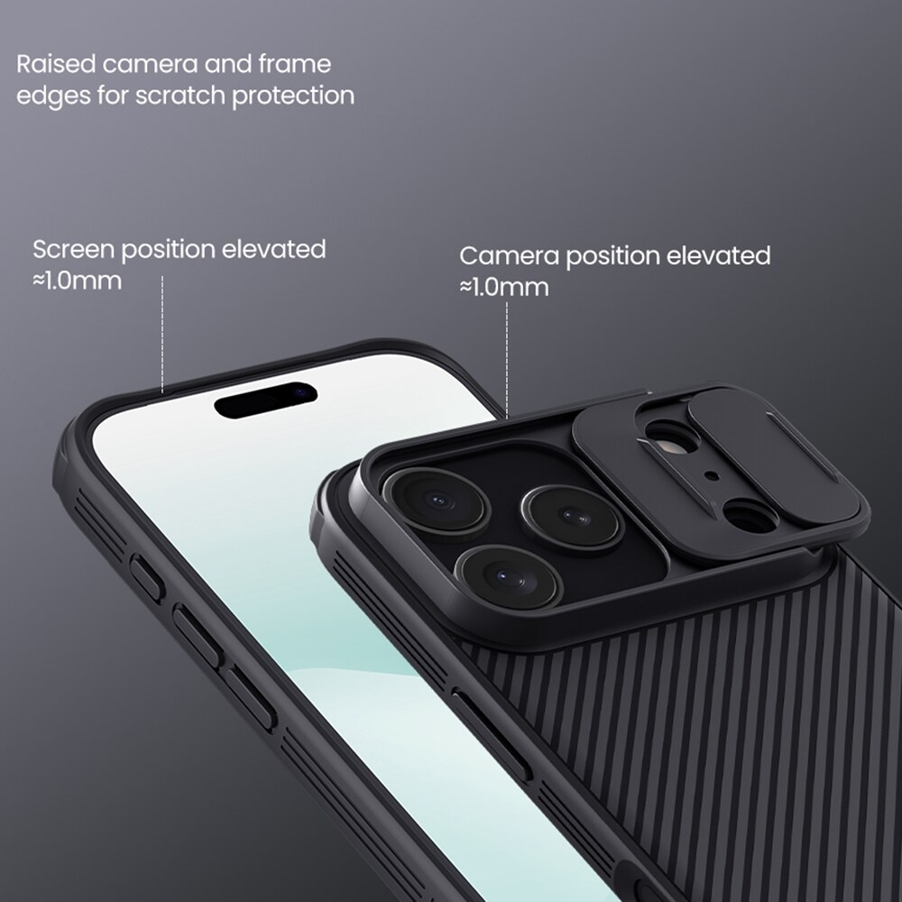 iPhone 17 Pro Cover med kamerabeskyttelse - CamShield, Grå