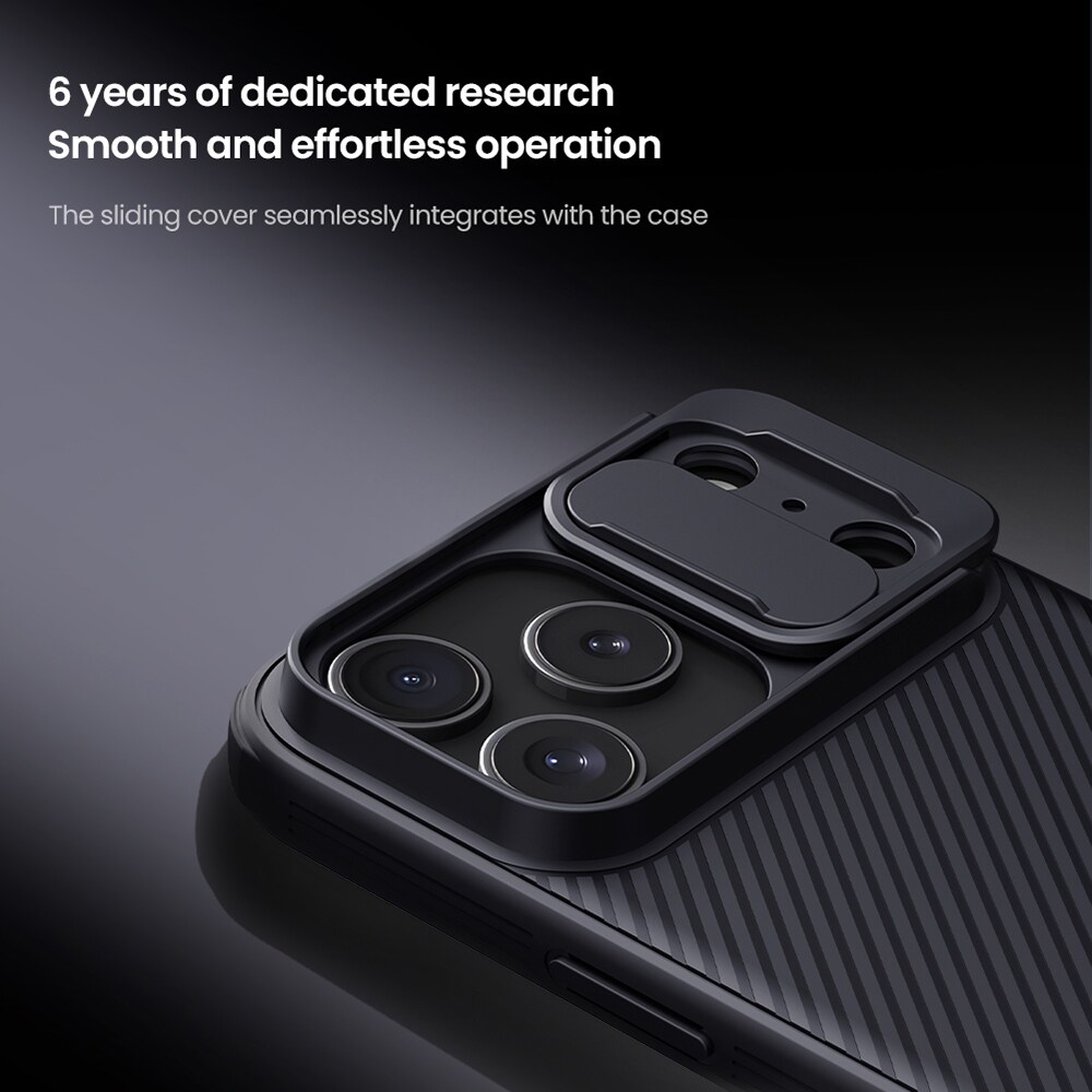 iPhone 17 Pro Max Cover med kamerabeskyttelse - CamShield, Sort