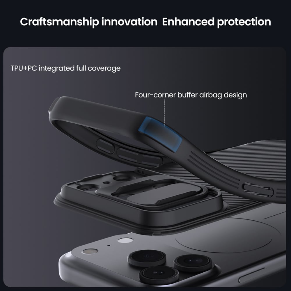 iPhone 17 Pro Max Cover med kamerabeskyttelse - CamShield, Grøn