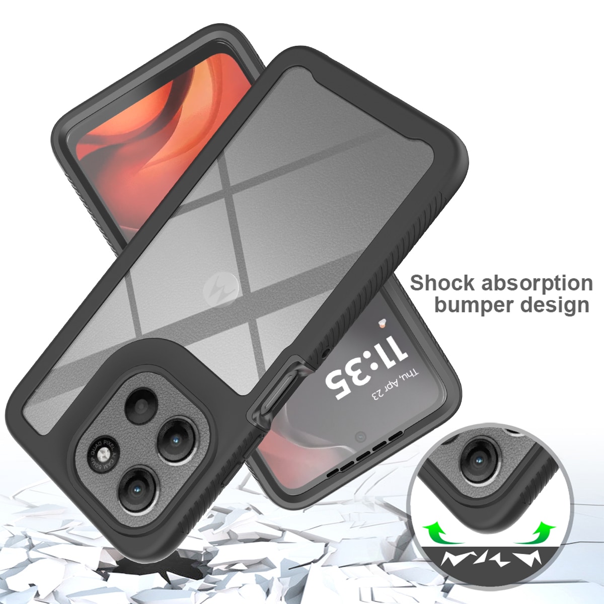 Motorola Moto G86 Mobilcover Full Protection, Sort