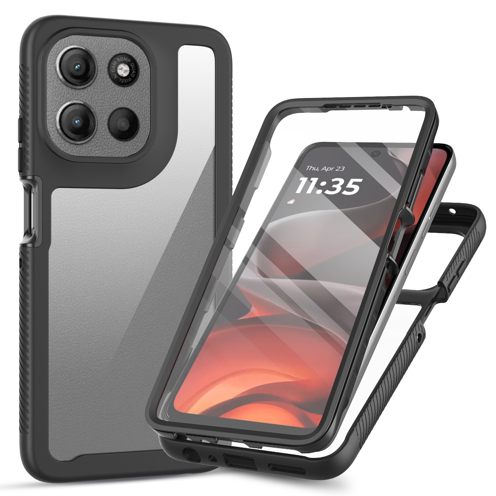 Motorola Moto G56 Mobilcover Full Protection, Sort