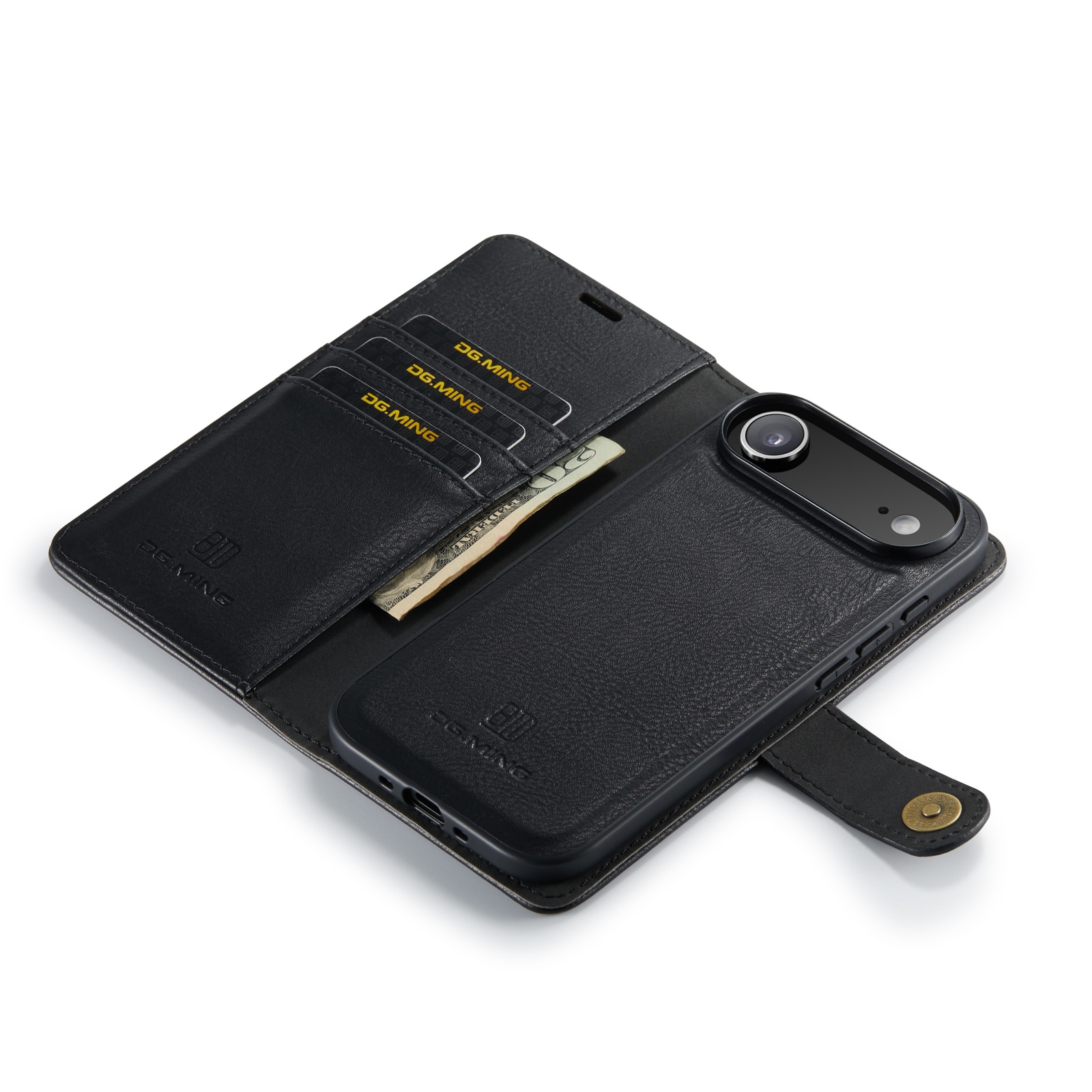 iPhone 17 Air Pungetui med aftageligt cover, Black
