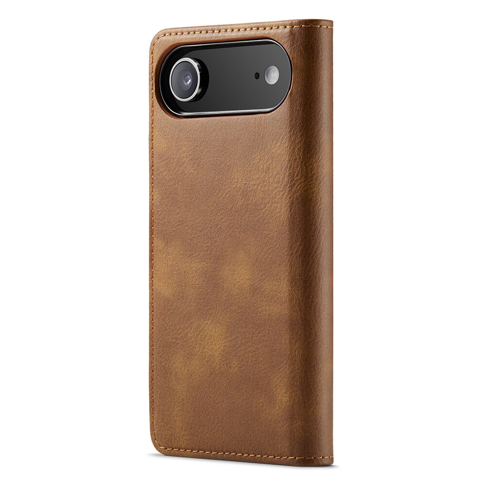 iPhone 17 Air Pungetui med aftageligt cover, Cognac