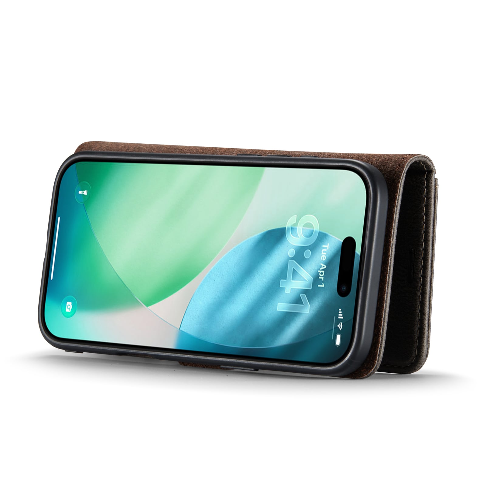 iPhone 17 Air Pungetui med aftageligt cover, Brown