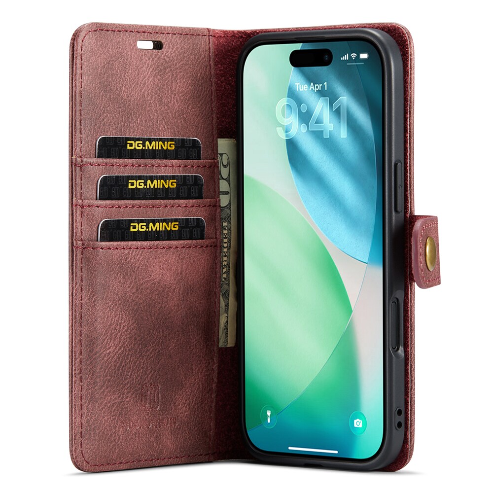 iPhone 17 Air Pungetui med aftageligt cover, Red