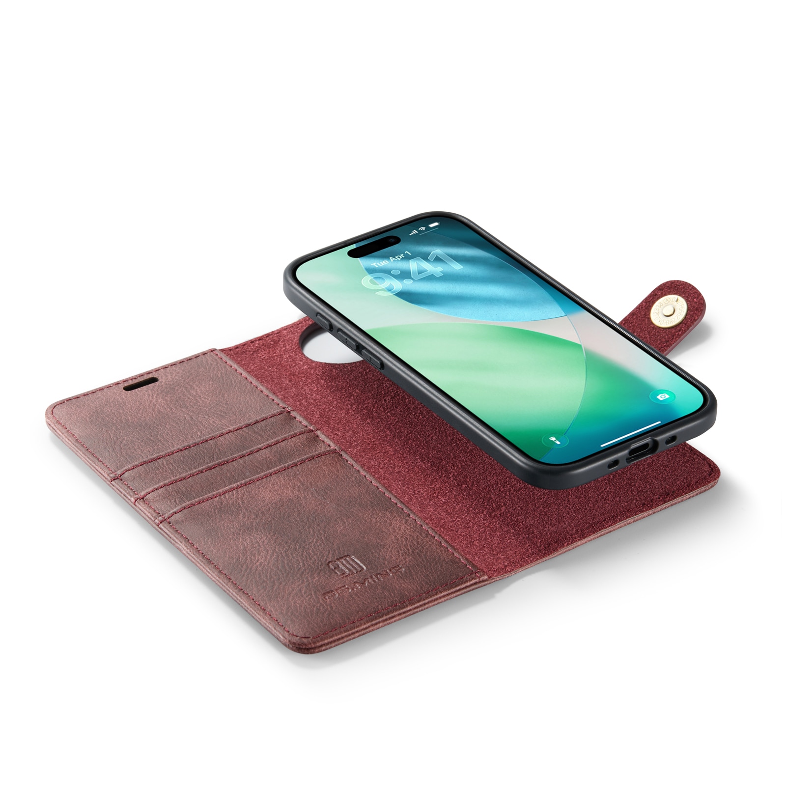 iPhone 17 Air Pungetui med aftageligt cover, Red