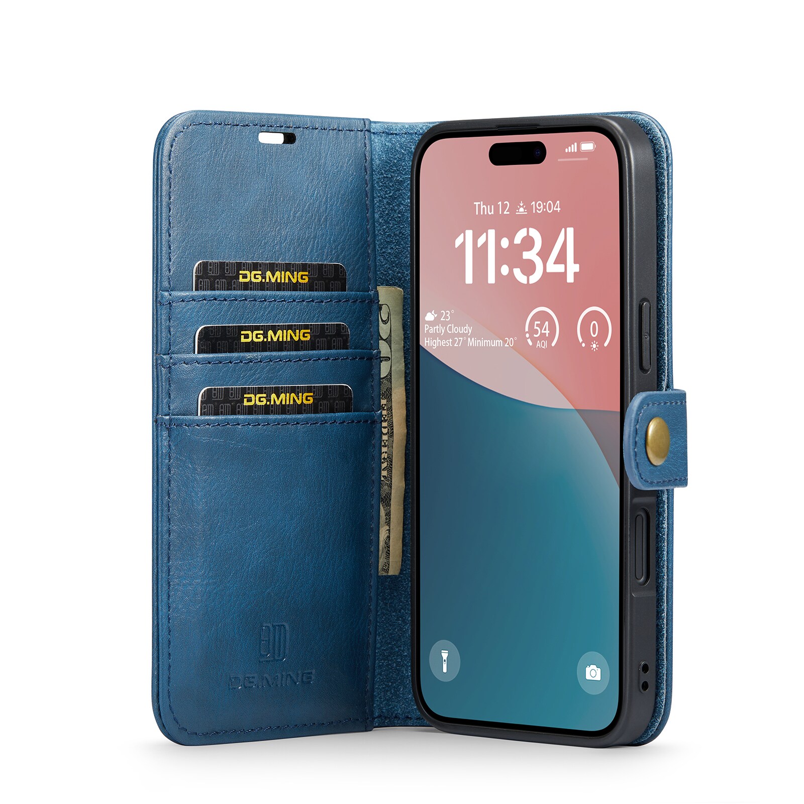 iPhone 17 Pungetui med aftageligt cover, Blue