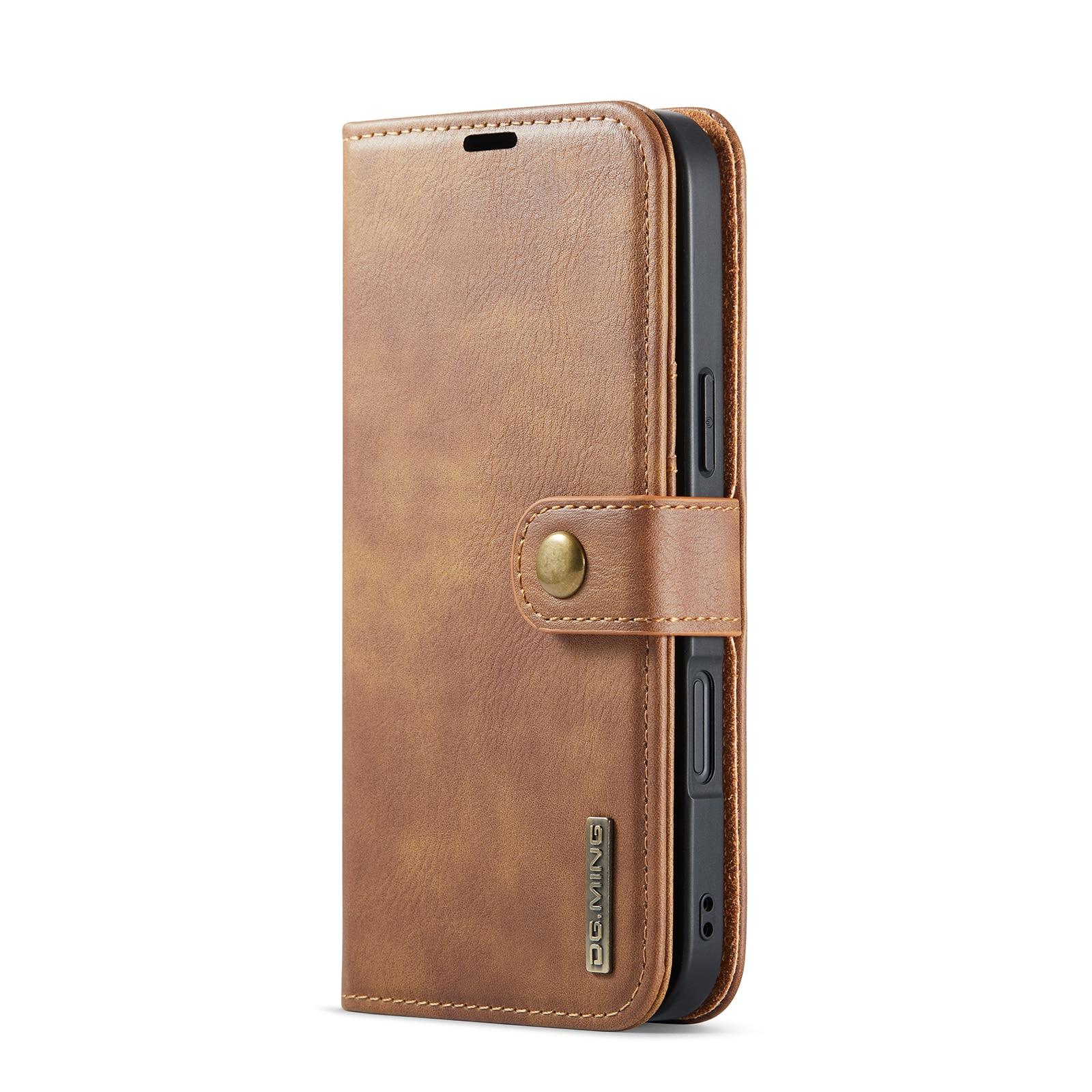 iPhone 17 Pungetui med aftageligt cover, Cognac