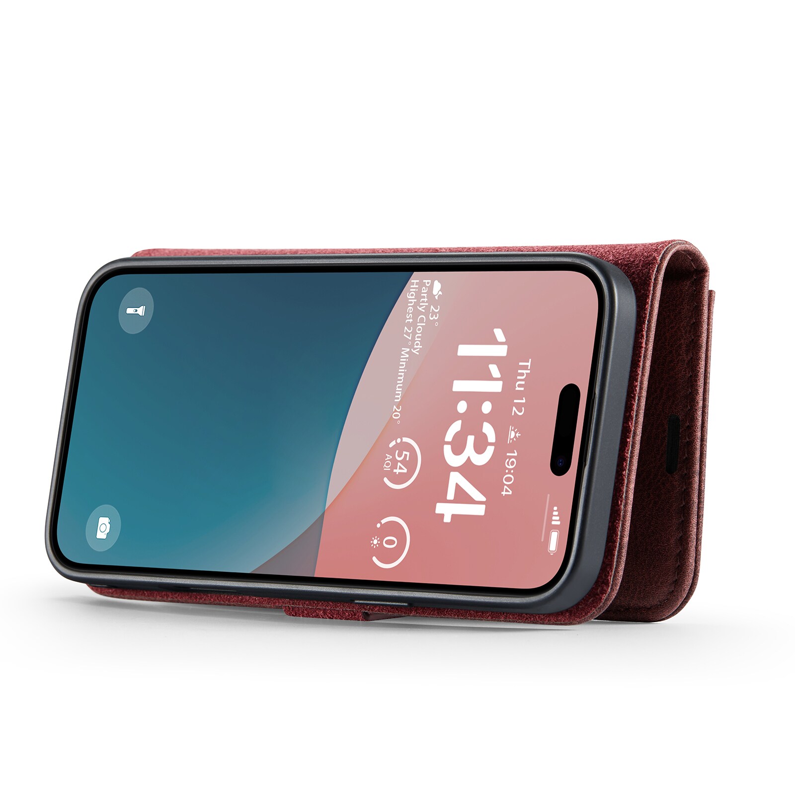 iPhone 17 Pungetui med aftageligt cover, Red