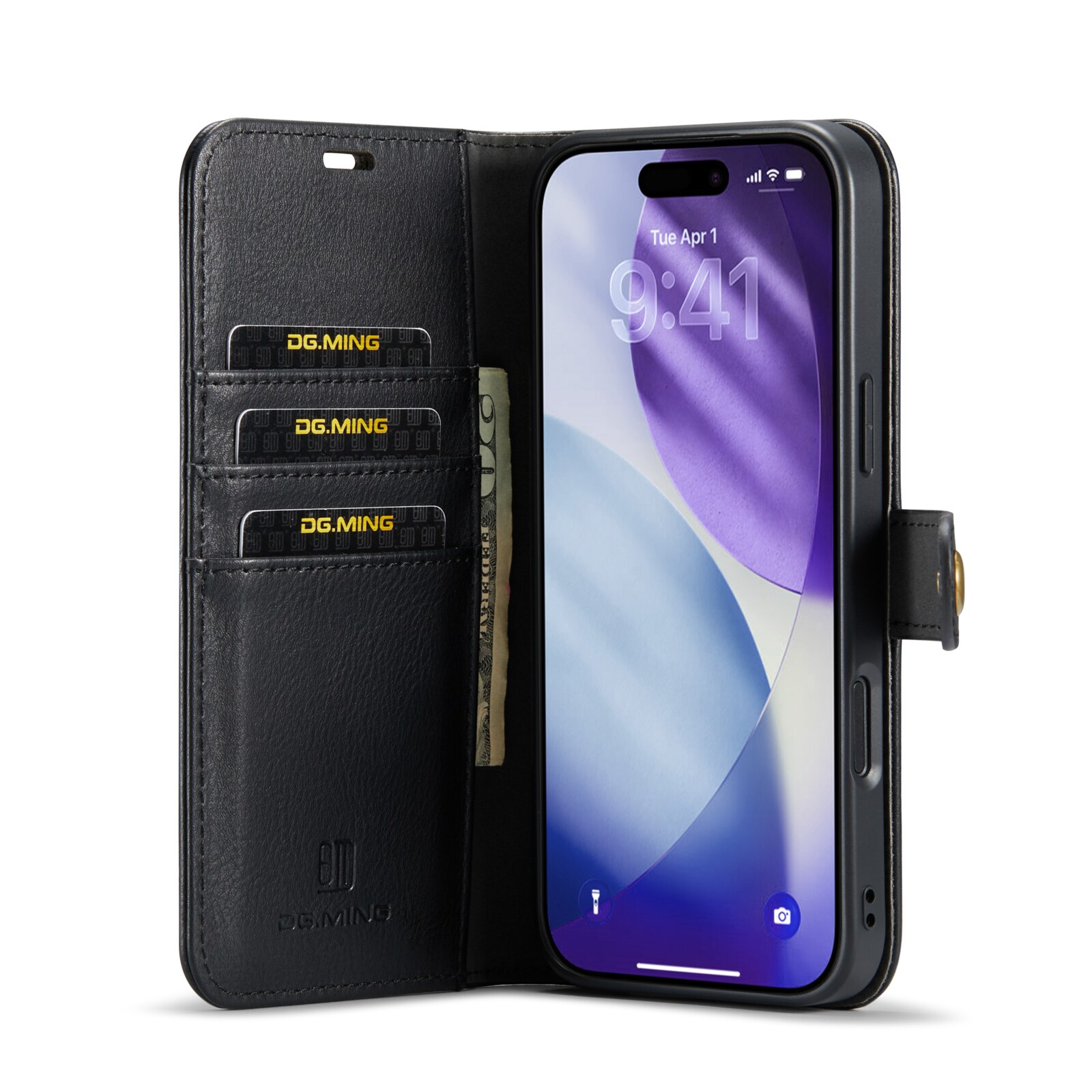 iPhone 17 Pro Pungetui med aftageligt cover, Black