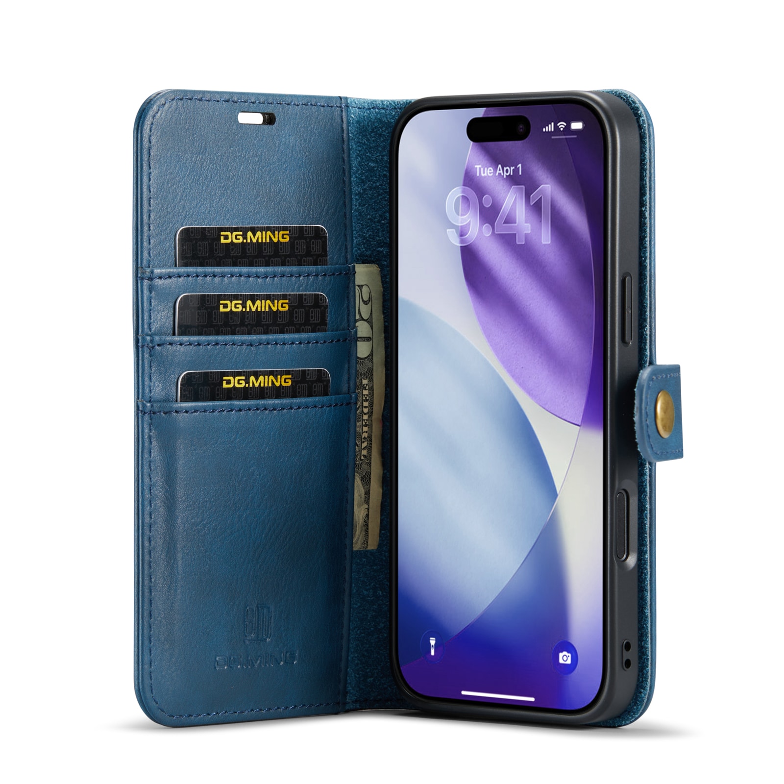 iPhone 17 Pro Pungetui med aftageligt cover, Blue