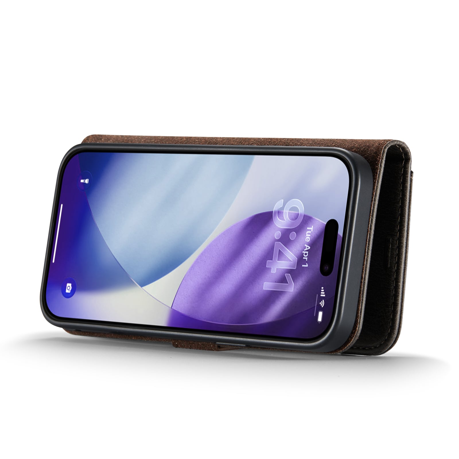 iPhone 17 Pro Max Pungetui med aftageligt cover, Brown