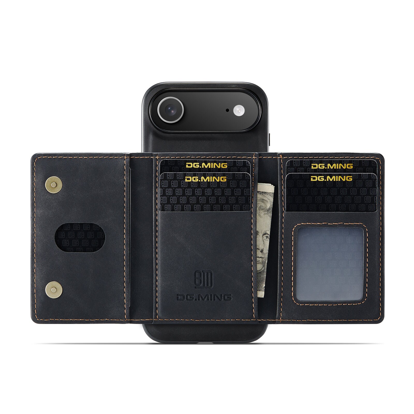 iPhone 17 Air Cover med aftagelig pung, Sort