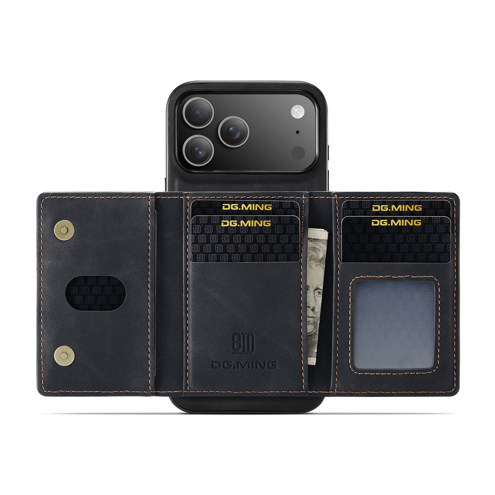 iPhone 17 Pro Cover med aftagelig pung, Sort