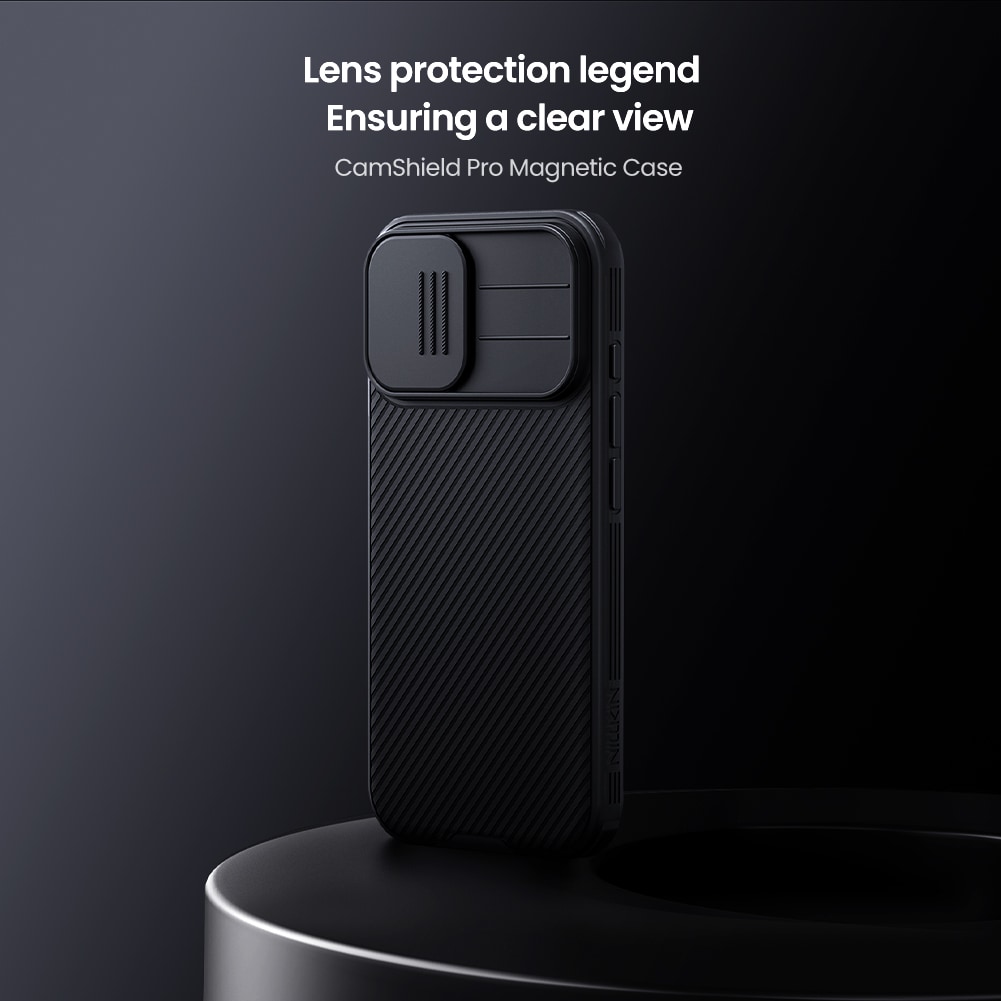 iPhone 17 MagSafe-cover med kamerabeskyttelse - CamShield, Sort