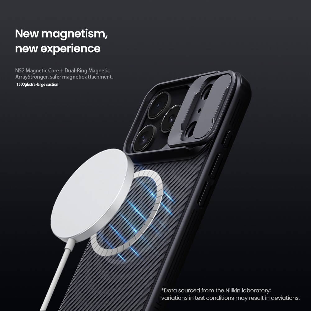 iPhone 17 Pro MagSafe-cover med kamerabeskyttelse - CamShield, Sort