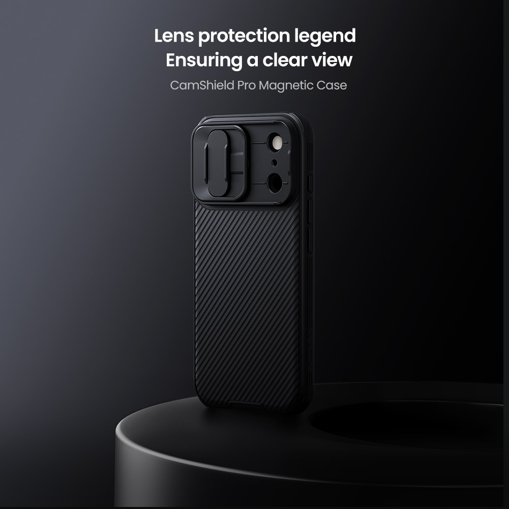 iPhone 17 Pro MagSafe-cover med kamerabeskyttelse - CamShield, Sort