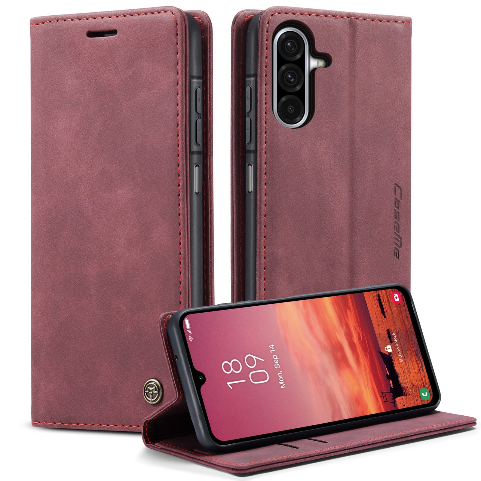 Samsung Galaxy A17 Slankt pungetui, Rød