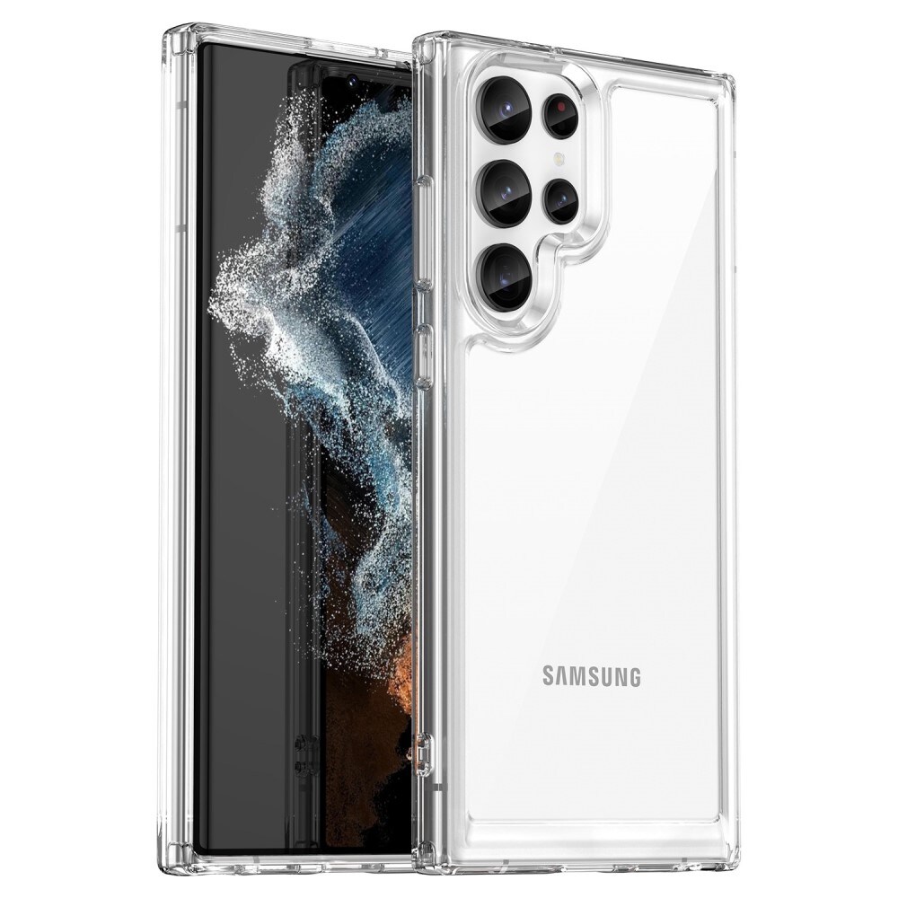 Samsung Galaxy S23 Ultra Crystal Hybrid-cover, Gennemsigtig