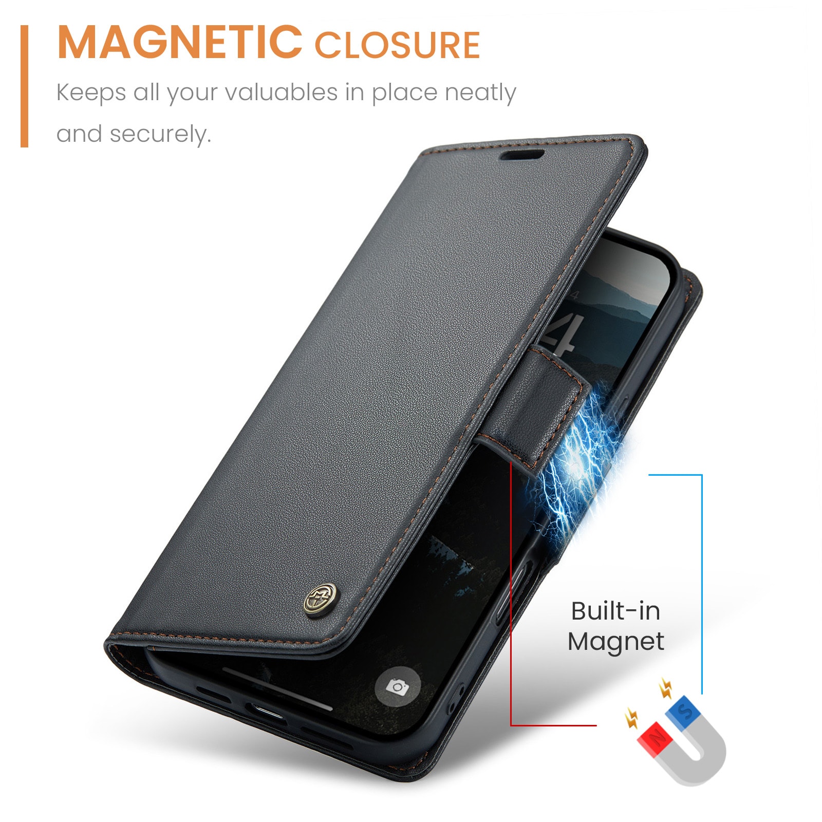 iPhone 17 Pro Slankt RFID-pungetui, Sort